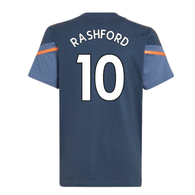 2022-2023 Man Utd Training Tee (Crew Navy) - Kids (RASHFORD 10)-Vantage Point Soccer