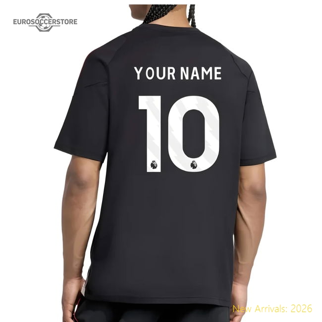 2025-2026 Liverpool Training Tee (Black) (Your Name)-Vantage Point Soccer