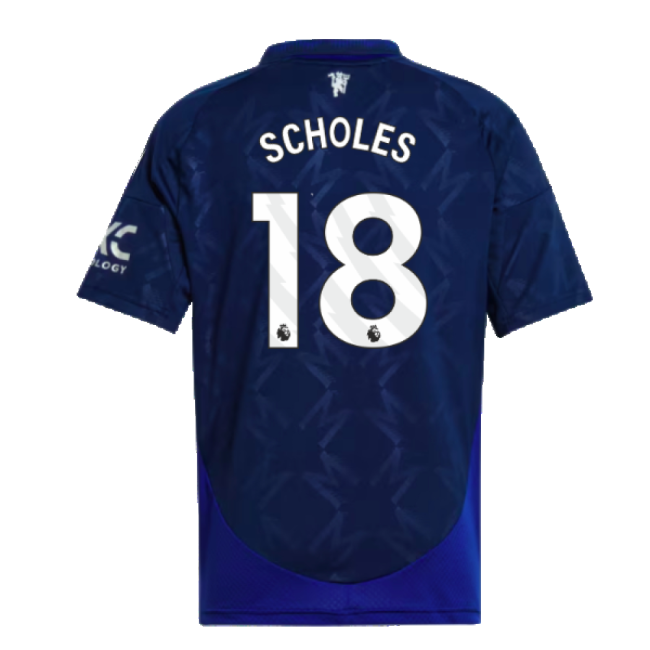 2024-2025 Man Utd Away Shirt (Kids) (Scholes 18)-Vantage Point Soccer