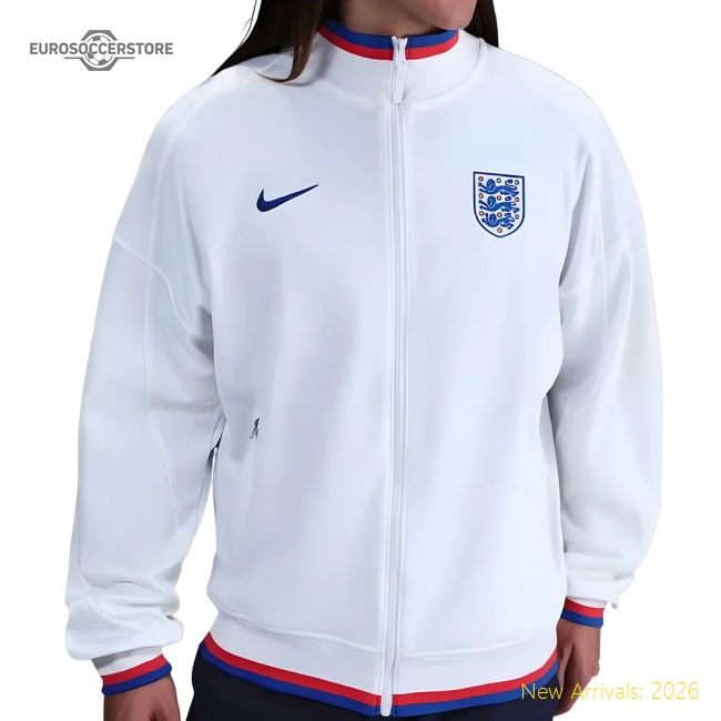 2025-2026 England Academy Pro Anthem Jacket (White)-Vantage Point Soccer