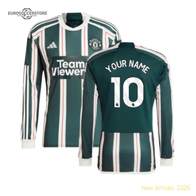 2023-2024 Man Utd Long Sleeve Away Shirt (Your Name)-Vantage Point Soccer
