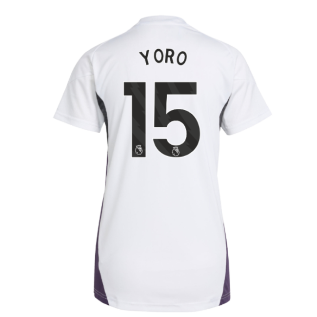 2025-2026 Man Utd Training Jersey (White) - Womens (Yoro 15)-Vantage Point Soccer