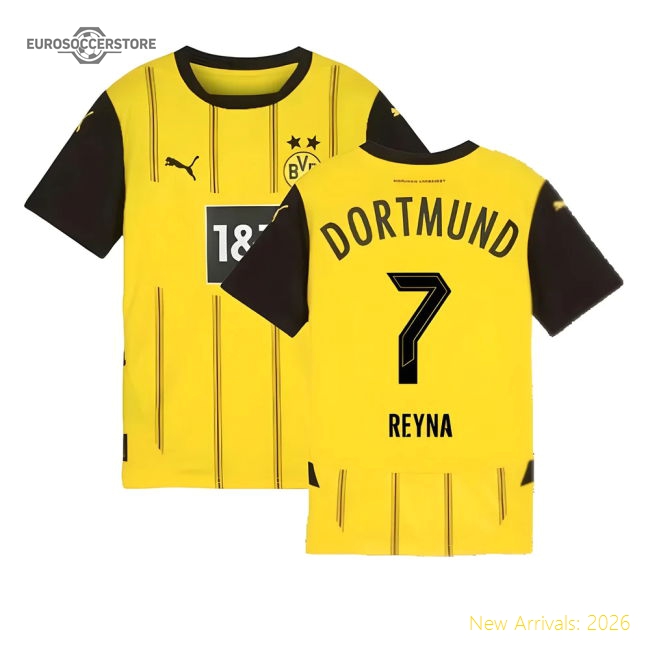 2024-2025 Borussia Dortmund Home Shirt (Kids) (Reyna 7)-Vantage Point Soccer