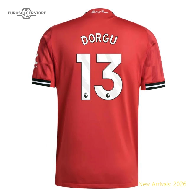 2025-2026 Man Utd Authentic Home Shirt (Dorgu 13)-Vantage Point Soccer