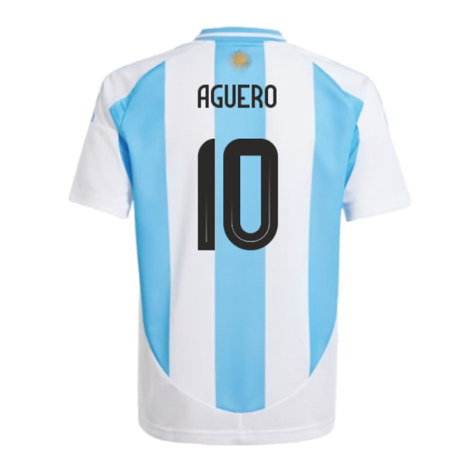 2024-2025 Argentina Home Shirt (Kids) (AGUERO 10)-Vantage Point Soccer