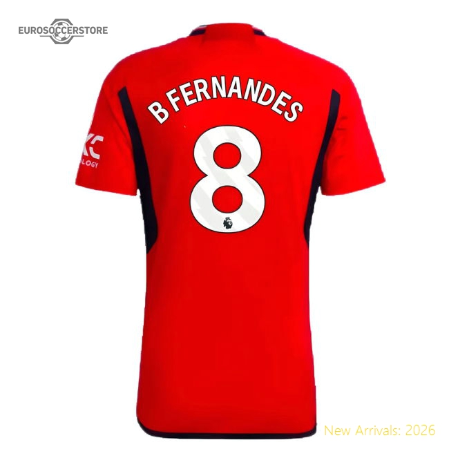 2023-2024 Man Utd Home Shirt (B Fernandes 8)-Vantage Point Soccer