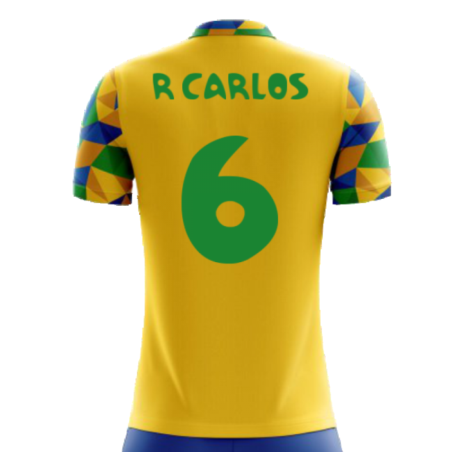 2025-2026 Brazil Home Concept Football Shirt (R Carlos 6)-Vantage Point Soccer