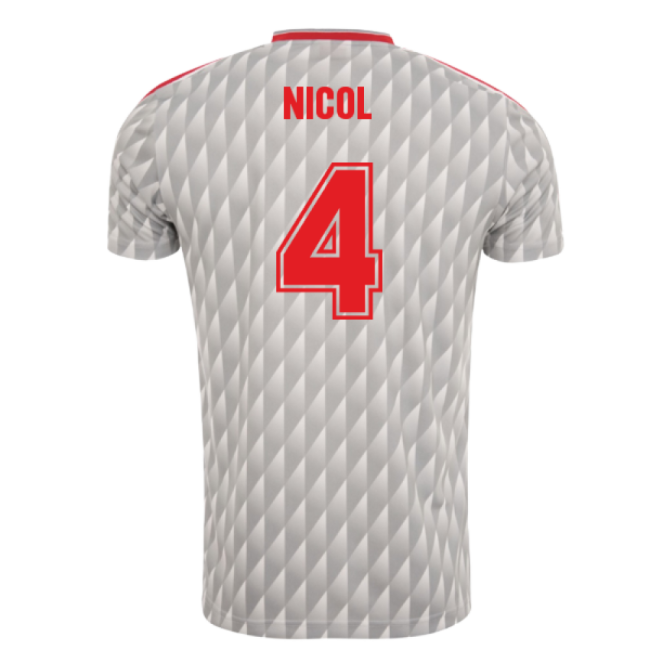 1989-1991 Liverpool Away Candy Retro Shirt (Nicol 4)-Vantage Point Soccer