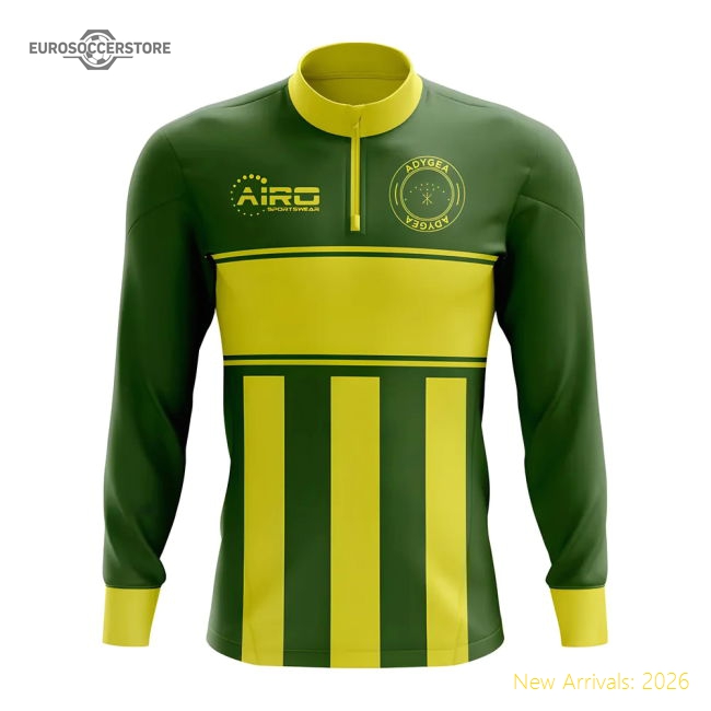 Adygea Concept Football Half Zip Midlayer Top (Green-Yellow)-Vantage Point Soccer