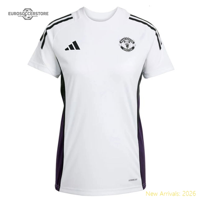 2025-2026 Man Utd Training Jersey (White) - Womens (Garnacho 17)-Vantage Point Soccer