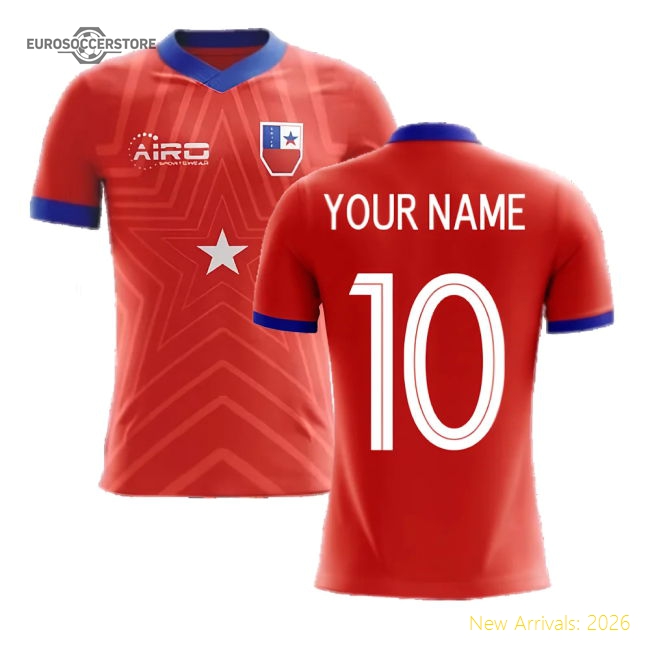 2025-2026 Chile Home Concept Football Shirt (Your Name)-Vantage Point Soccer
