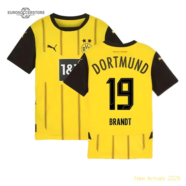 2024-2025 Borussia Dortmund Home Shirt (Kids) (Brandt 19)-Vantage Point Soccer