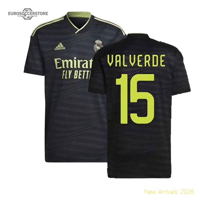 2022-2023 Real Madrid Third Shirt (VALVERDE 15)-Vantage Point Soccer