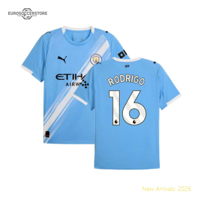 2025-2026 Man City Home Shirt (Rodrigo 16)-Vantage Point Soccer