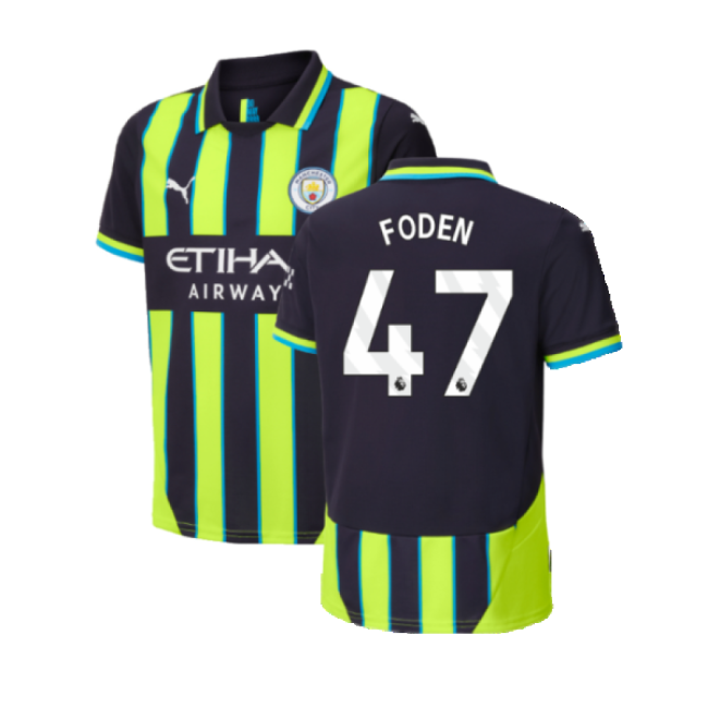 2024-2025 Man City Away Shirt (Kids) (Foden 47)-Vantage Point Soccer
