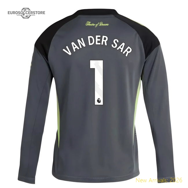 2025-2026 Man Utd Home Goalkeeper Shirt (Grey) - Kids (Van Der Sar 1)-Vantage Point Soccer