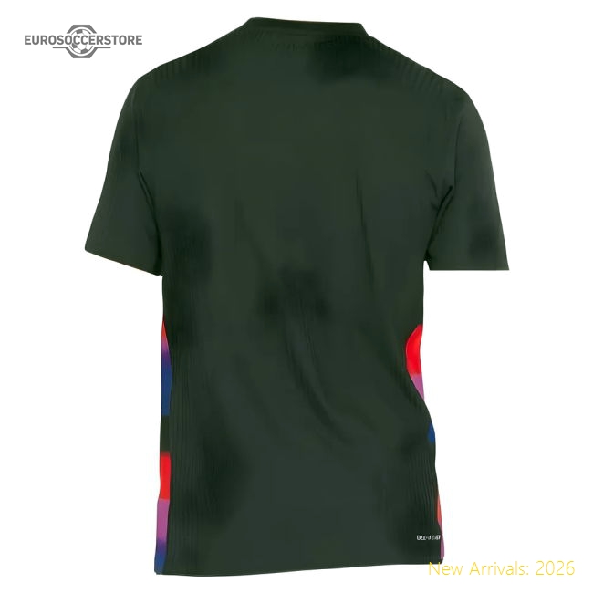 2025-2026 England WEC Authentic Away Shirt (Black) - Mens-Vantage Point Soccer