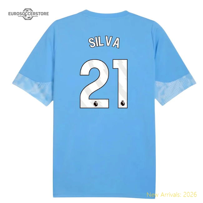 2025-2026 Man City Training Jersey (Light Blue) (Silva 21)-Vantage Point Soccer