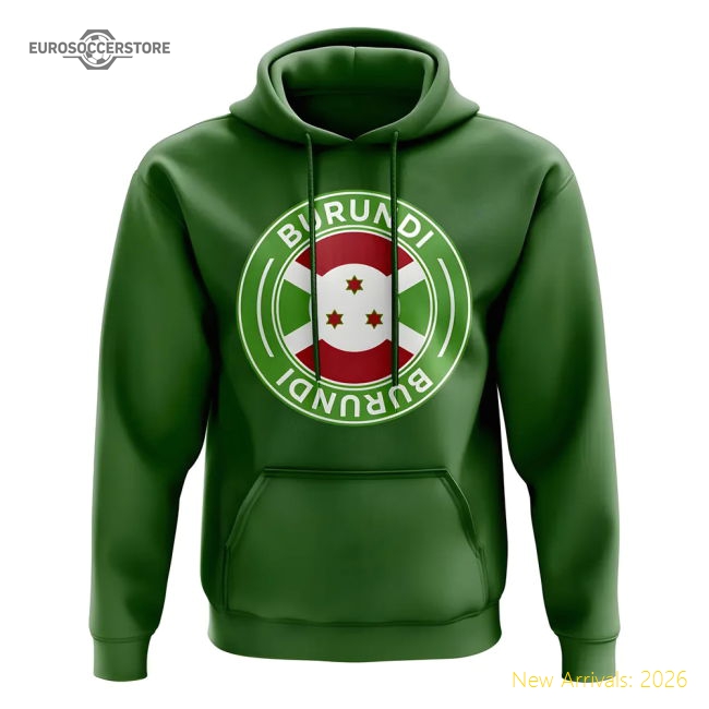 Burundi Football Badge Hoodie (Green)-Vantage Point Soccer
