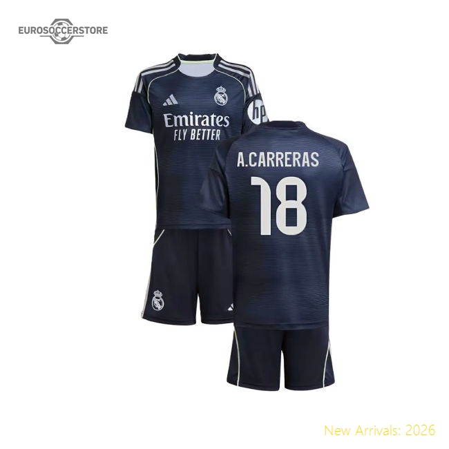 2025-2026 Real Madrid Away Youth Kit (A.Carreras 18)-Vantage Point Soccer