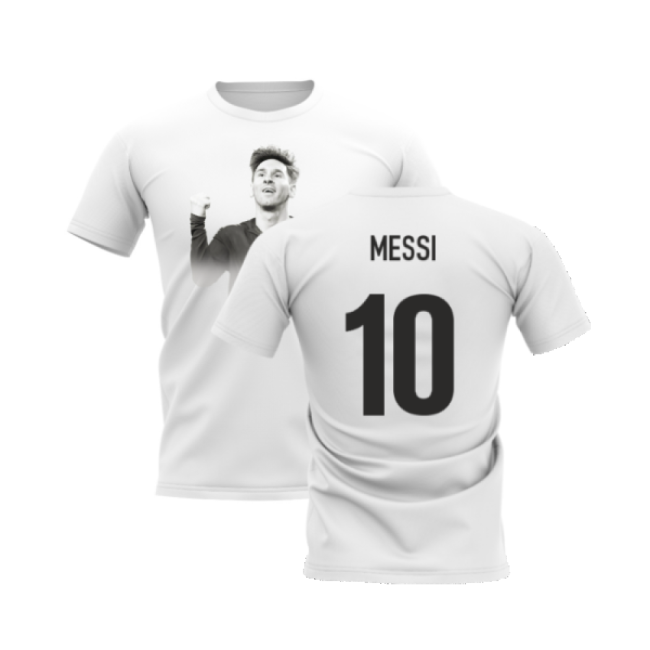 Lionel Messi Legend T-Shirt (White) (Messi 10)-Vantage Point Soccer