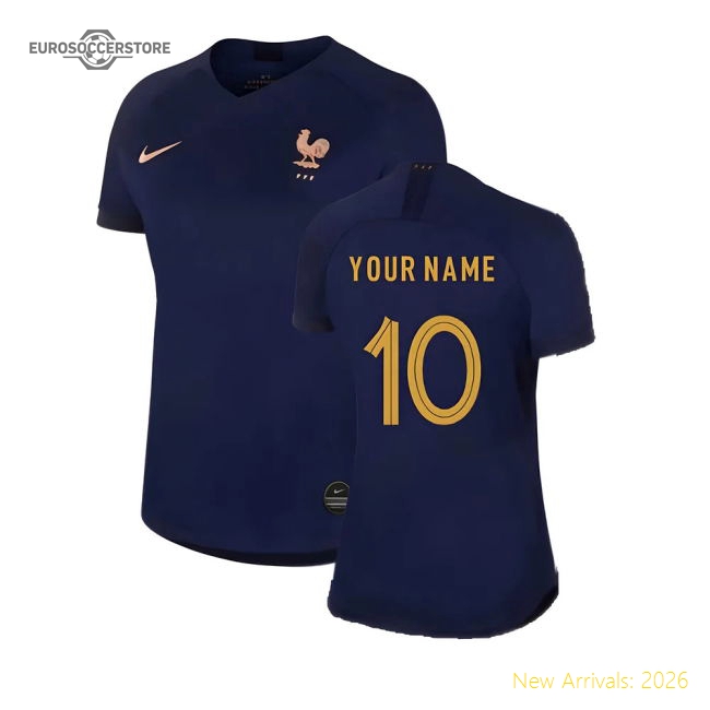 2019-2020 France Home Shirt (Ladies) (Your Name)-Vantage Point Soccer