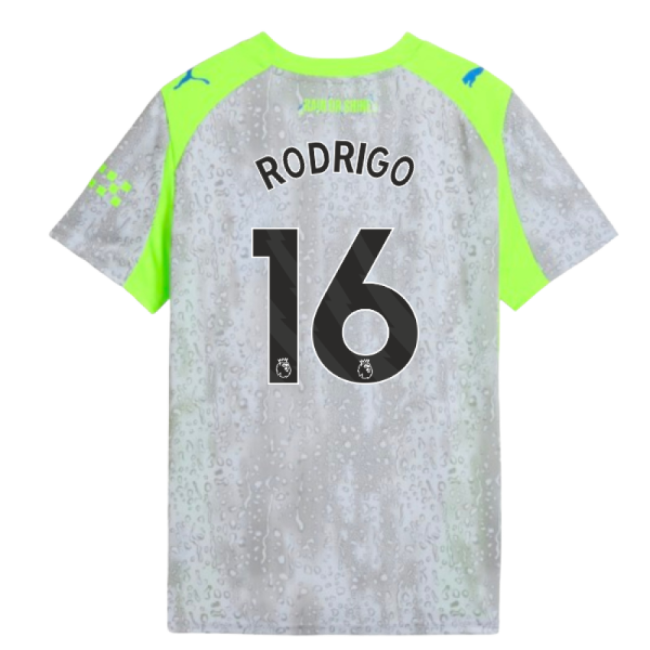 2025-2026 Man City Third Shirt (Kids) (Rodrigo 16)-Vantage Point Soccer