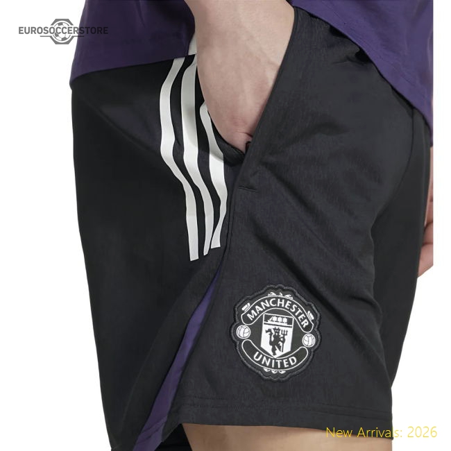 2025-2026 Man Utd Downtime Shorts (Black)-Vantage Point Soccer