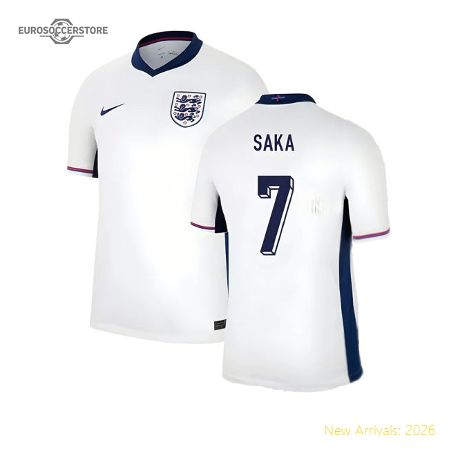 2024-2025 England Home Shirt (Saka 7)-Vantage Point Soccer