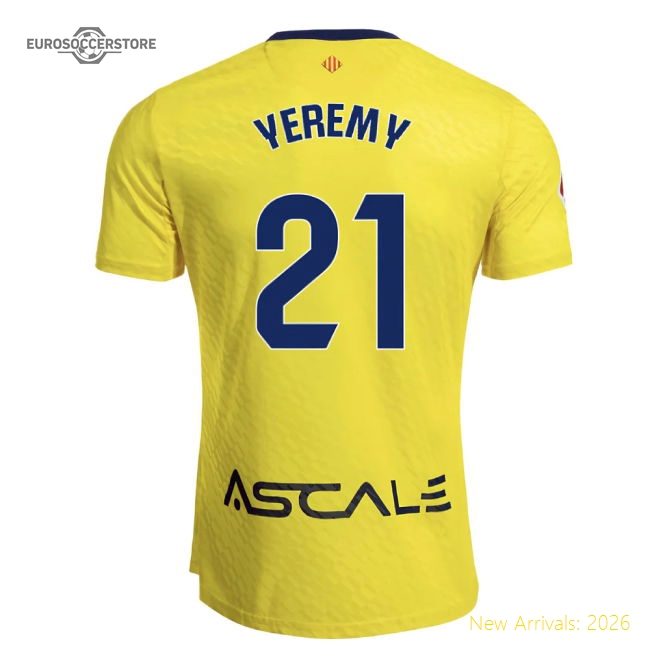 2025-2026 Villarreal Home Shirt (Yeremy 21)-Vantage Point Soccer