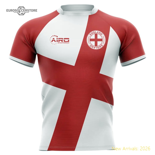 2025-2026 England Flag Concept Rugby Shirt (Your Name)-Vantage Point Soccer