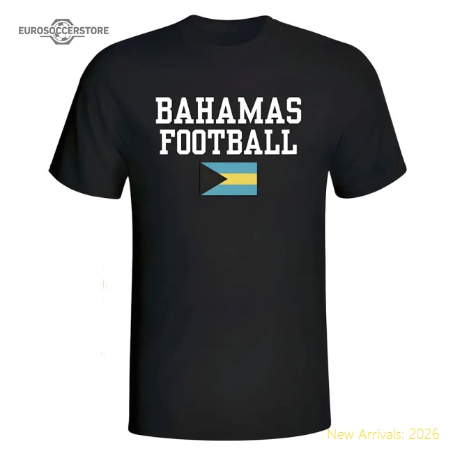 Bahamas Football T-Shirt - Black-Vantage Point Soccer