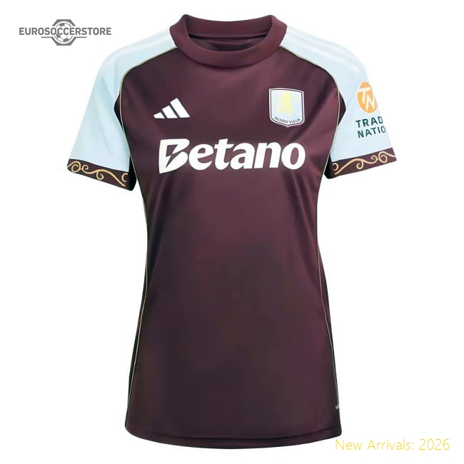 2025-2026 Aston Villa Home Shirt (Womens) (Your Name)-Vantage Point Soccer