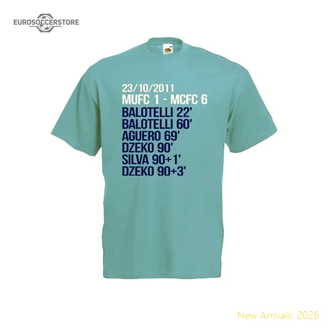 2012 Manchester City 6-1 Winners T-Shirt (Blue)-Vantage Point Soccer