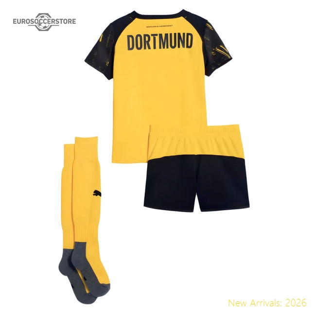 2025-2026 Borussia Dortmund Home Mini Kit-Vantage Point Soccer
