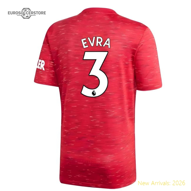 2020-2021 Man Utd Adidas Home Football Shirt (EVRA 3)-Vantage Point Soccer