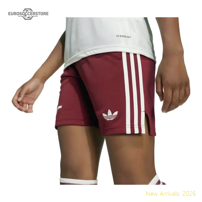 2025-2026 Arsenal Third Shorts (Burgundy) - Kids-Vantage Point Soccer
