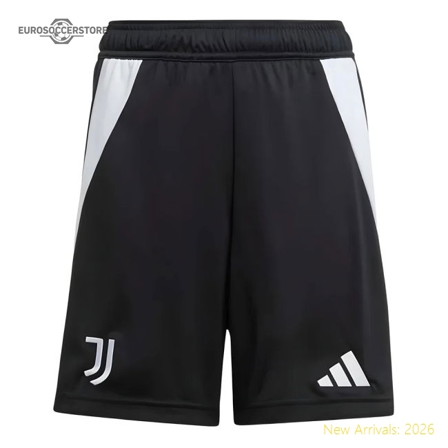 2024-2025 Juventus Home Shorts (Black) - Kids-Vantage Point Soccer