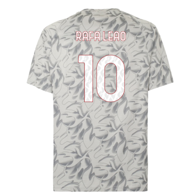 2025-2026 AC Milan Warm Up Jersey (Smokey Gray) (Rafa Leao 10)-Vantage Point Soccer