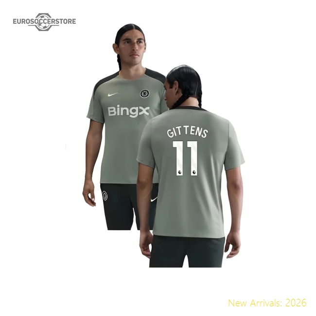 2025-2026 Chelsea Strike Training Shirt (Jade Green) (Gittens 11)-Vantage Point Soccer