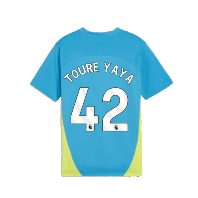 2024-2025 Man City Training Shirt (Magic Blue) - Kids (Toure Yaya 42)-Vantage Point Soccer