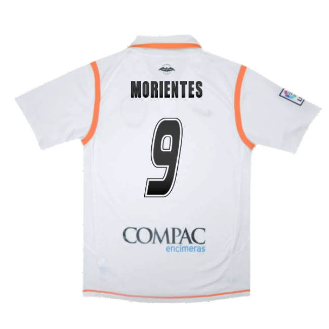 Valencia 2007-08 Home Shirt ((Excellent) S) (Morientes 9)-Vantage Point Soccer