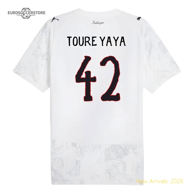2025-2026 KIDSUPER x Manchester City CWC Shirt (White) (Toure Yaya 42)-Vantage Point Soccer