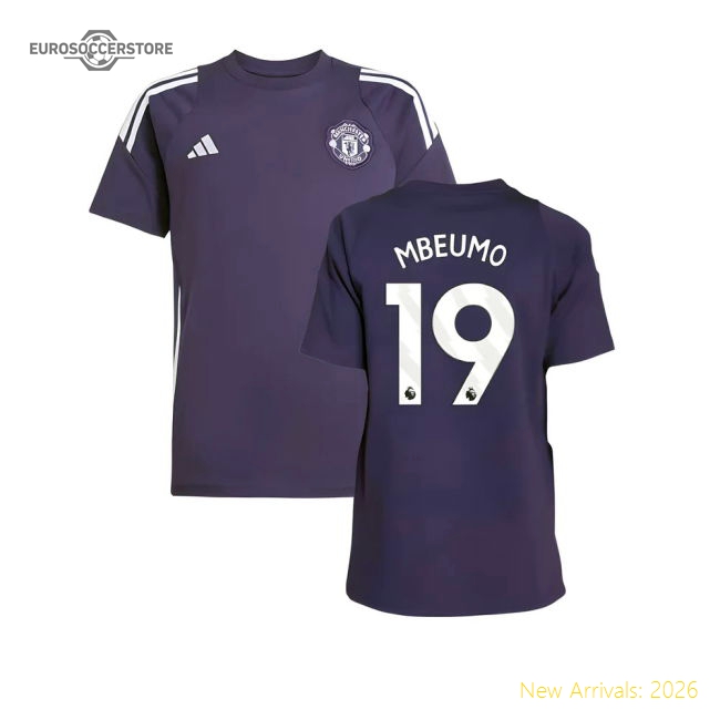 2025-2026 Man Utd Training Tee (Aurora Plum) - Kids (Mbeumo 19)-Vantage Point Soccer