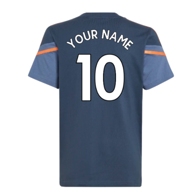 2022-2023 Man Utd Training Tee (Crew Navy) - Kids (Your Name)-Vantage Point Soccer