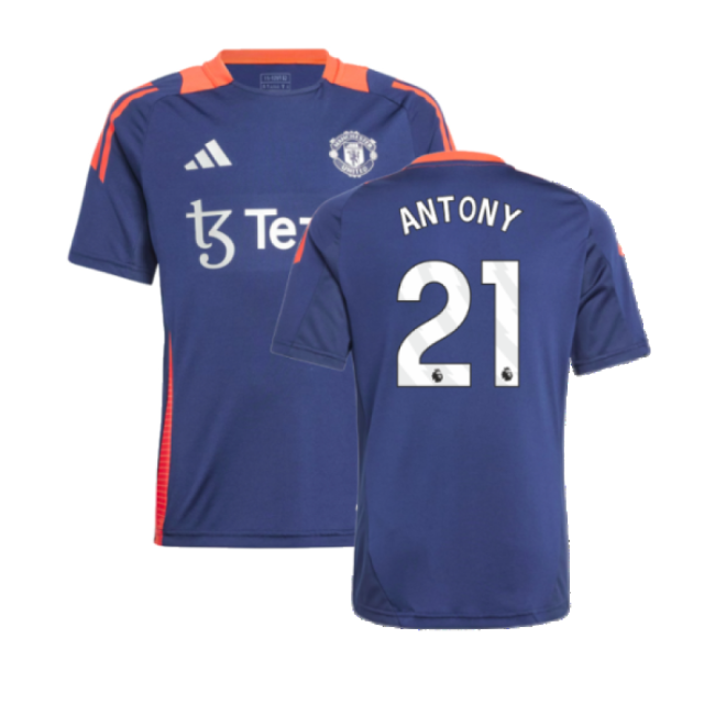 2024-2025 Man Utd Training Jersey (Night Indigo) - Kids (Antony 21)-Vantage Point Soccer