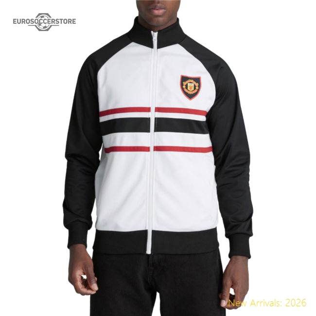Man Utd 1999 Away Inspired Retro Track Jacket (White)-Vantage Point Soccer