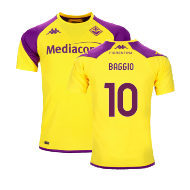 2023-2024 Fiorentina Training Shirt (Yellow) (Baggio 10)-Vantage Point Soccer