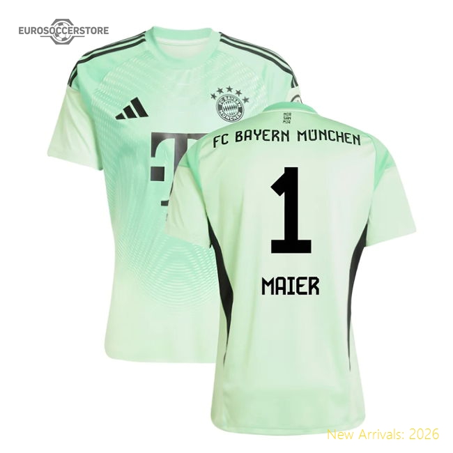 2025-2026 Bayern Munich Home Goalkeeper Shirt (Glory Mint) (Maier 1)-Vantage Point Soccer