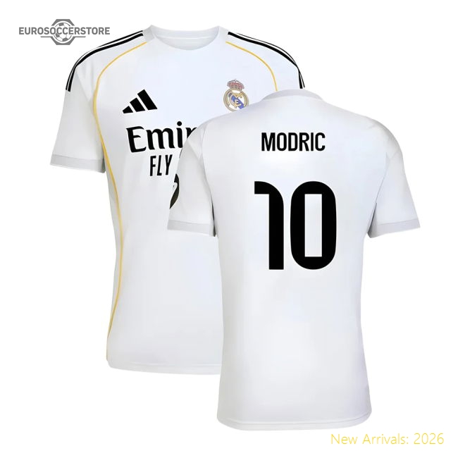 2025-2026 Real Madrid Home Shirt (Modric 10)-Vantage Point Soccer